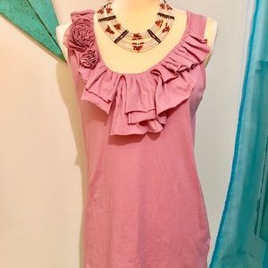 💜Women’s J.Crew Ruffle Tank Top M💜